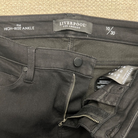 Liverpool Jeans Women 10 Black High Rise Ankle Skinny Stretch Denim The Abby - Picture 8 of 11